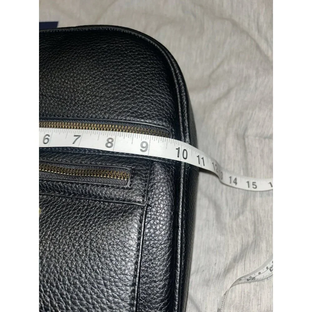 White Mountain Black Pebbled Faux Leather Casual Backpack Shoulder Bag